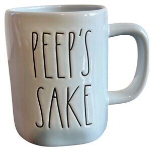 Rae Dunn Peeps Sake Easter Ceramic Blue Coffee Mug Cup